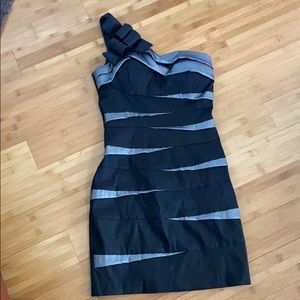 Black and Silver Cocktail Dress